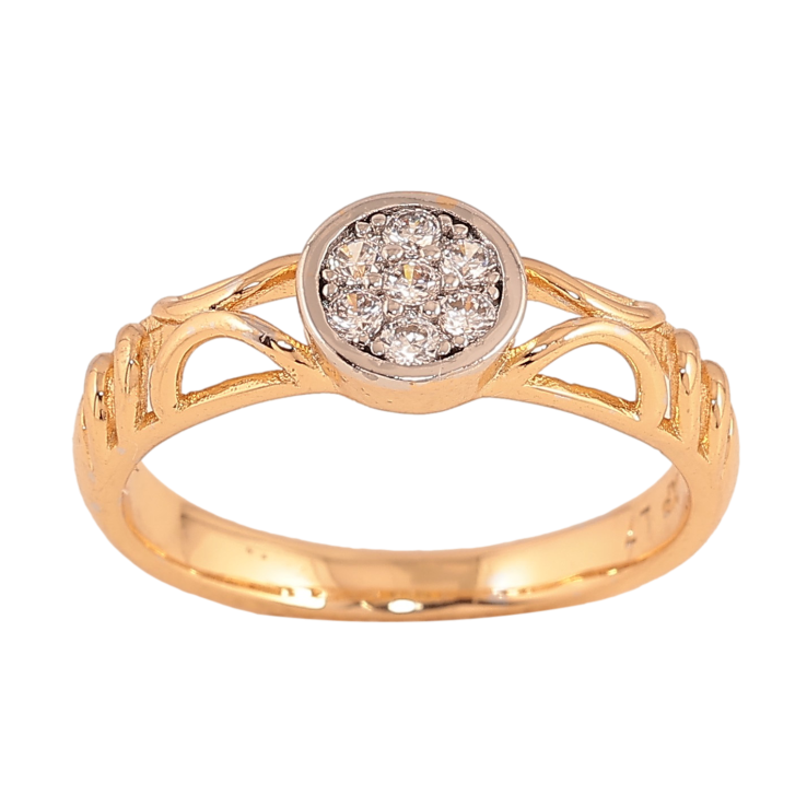 Каблучка Xuping колір Позолота 18K + Родій "Різний орнамент із кристалами" фото №10