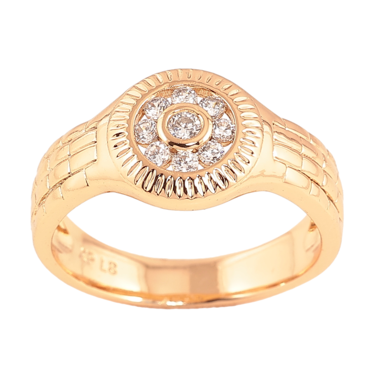 Кольцо Xuping цвет позолота 18K узор с кристаллами фото №9 Кольцо Xuping цвет позолота 18K узор с кристаллами фото №9