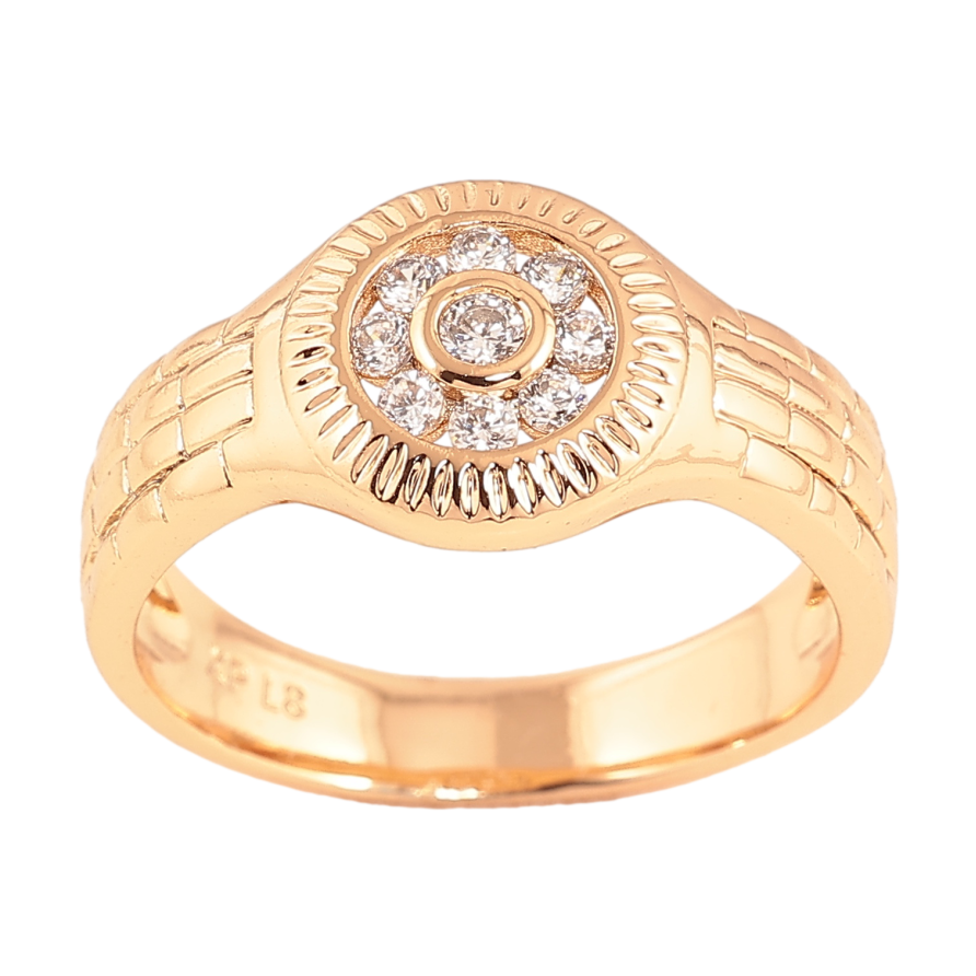 Кольцо Xuping цвет позолота 18K узор с кристаллами фото №1 Кольцо Xuping цвет позолота 18K узор с кристаллами фото №1