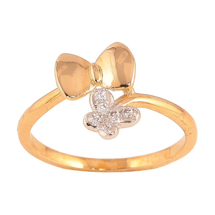 Каблучка Xuping колір Позолота 18K+Родій "Бант з метеликом" фото №17