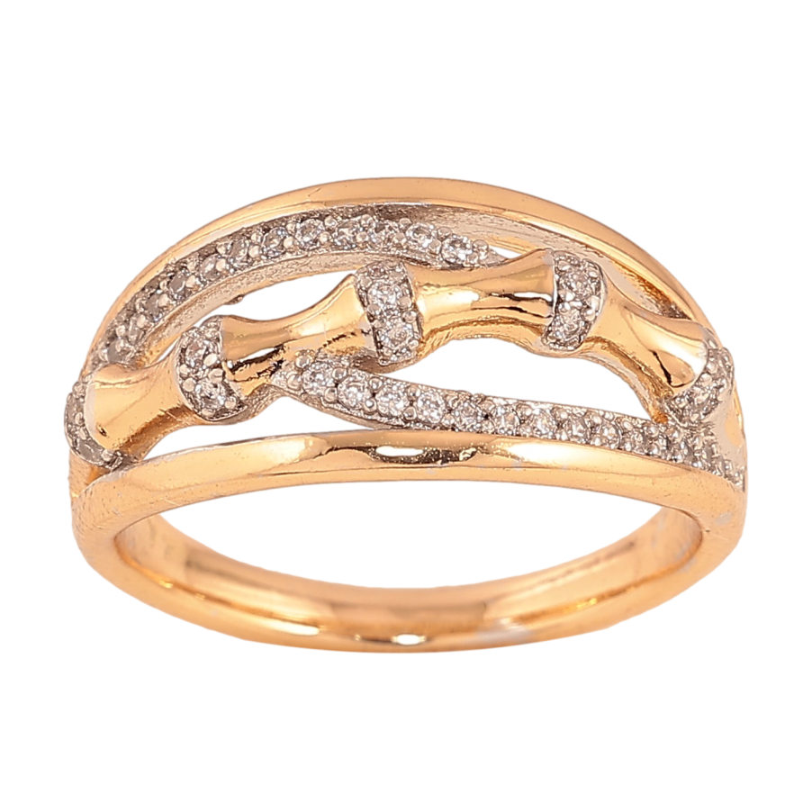 Кольцо Xuping цвет Позолота 18K+Родий "Декоративный узор с инкрустацией кристаллами" фото №1 Кольцо Xuping цвет Позолота 18K+Родий "Декоративный узор с инкрустацией кристаллами" фото №1