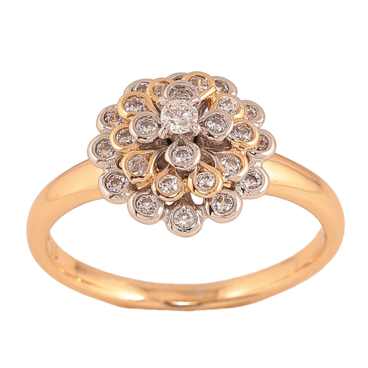 Каблучка Xuping колір Позолота 18K+Родій "Квітка" фото №19