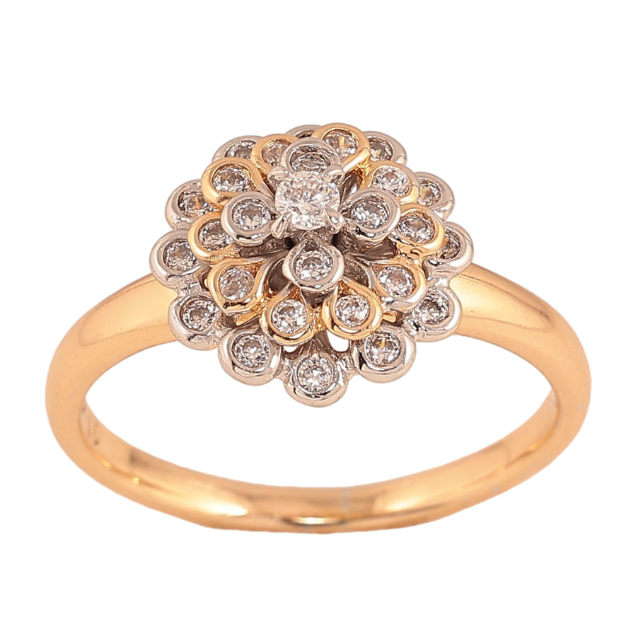 Каблучка Xuping колір Позолота 18K+Родій "Квітка" фото №1