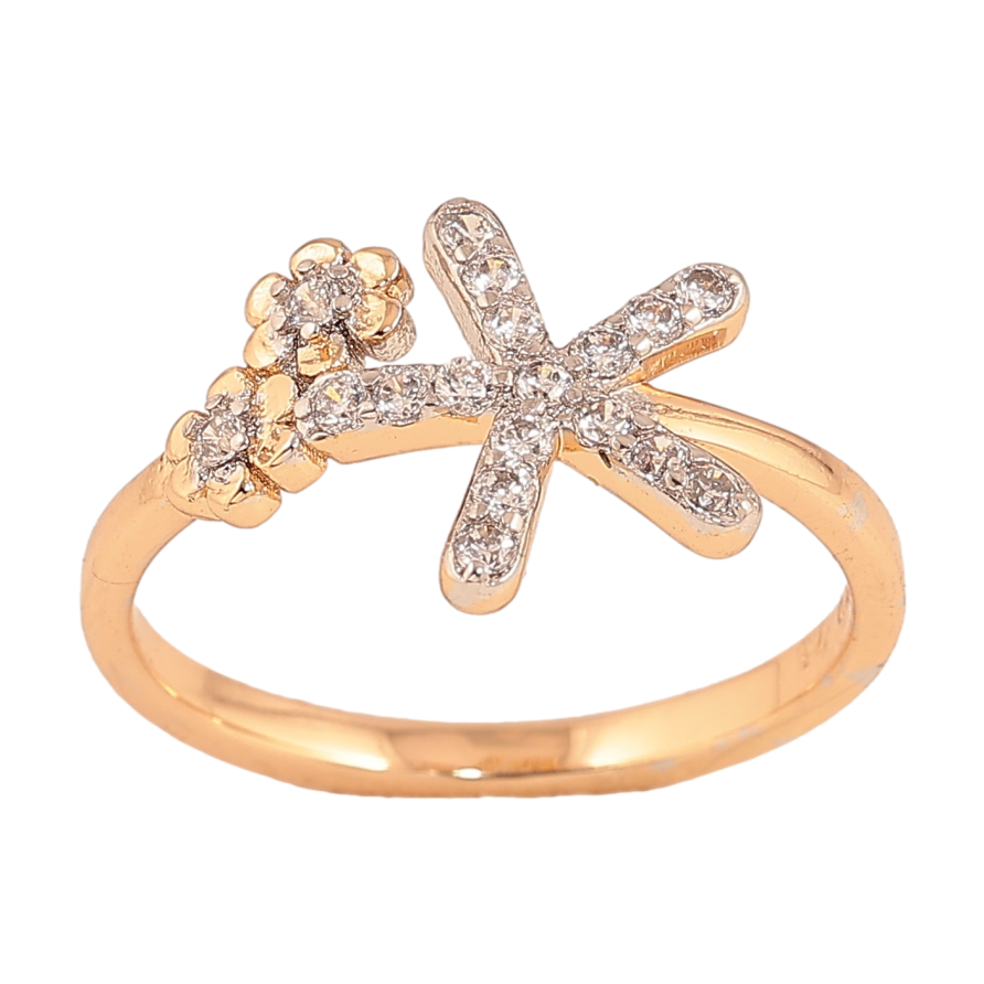 Кольцо Xuping цвет Позолота 18K+Родий "Цветы" фото №1