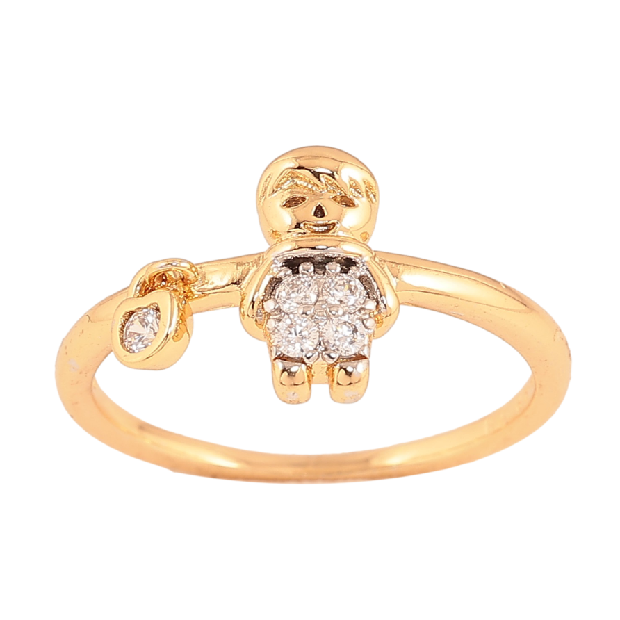 Кольцо Xuping цвет Позолота 18K+Родий "Человечек" фото №1