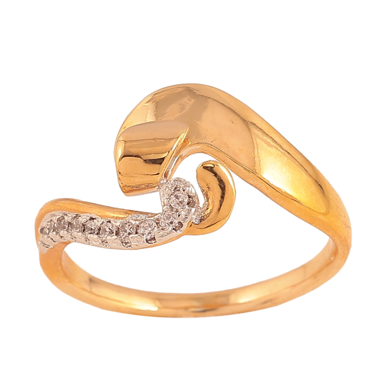 Кольцо Xuping цвет Позолота 18K+Родий "Узор с кристаллами" фото №1