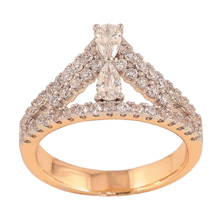 Каблучка Xuping колір Позолота 18K+Родій "Тіара" фото №16