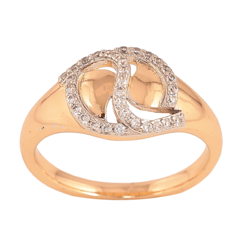 Кольцо Xuping цвет Позолота 18К +Родий "Декоративный орнамент с кристаллами" фото №1 Кольцо Xuping цвет Позолота 18К +Родий "Декоративный орнамент с кристаллами" фото №1