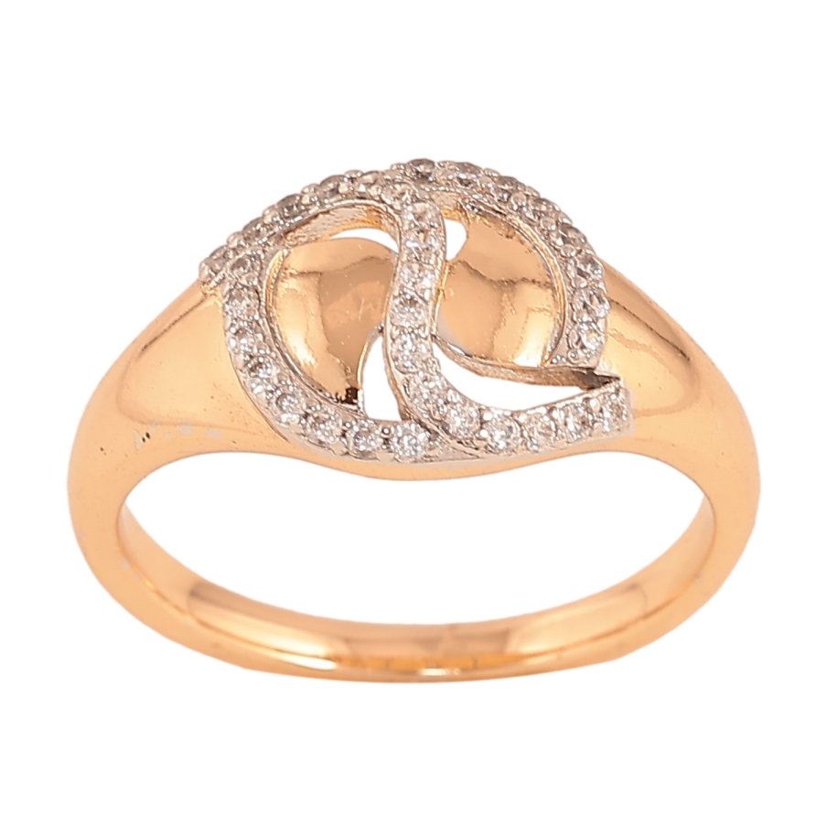 Кольцо Xuping цвет Позолота 18К +Родий "Декоративный орнамент с кристаллами" фото №1 Кольцо Xuping цвет Позолота 18К +Родий "Декоративный орнамент с кристаллами" фото №1