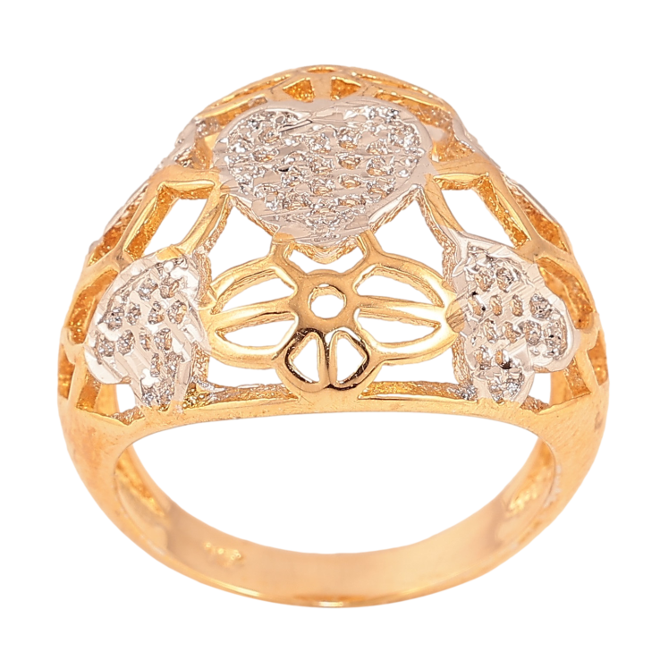 Каблучка Xuping колір Позолота 18К+Родій "Візерунок з кристалами" фото №8 Каблучка Xuping колір Позолота 18К+Родій "Візерунок з кристалами" фото №8