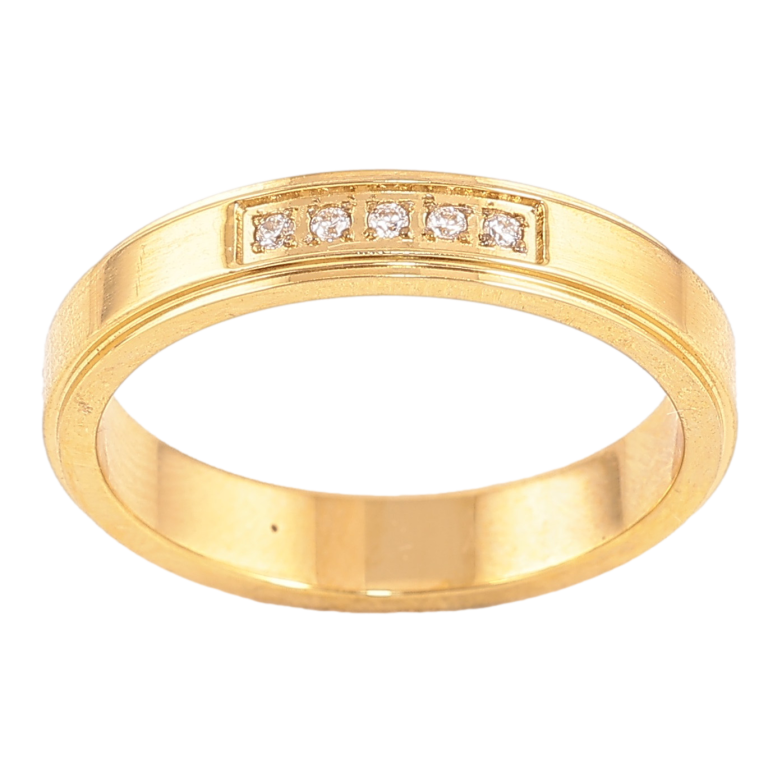 Каблучка Xuping TTM Stainless Steel колір 14К "Доріжка кристалів" шир. 4мм фото №1 Каблучка Xuping TTM Stainless Steel колір 14К "Доріжка кристалів" шир. 4мм фото №1