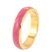 Кольцо Xuping TTM Stainless Steel цвет 14К "Покраска розовой эмалью" ,шир. 4.5мм фото №3 Кольцо Xuping TTM Stainless Steel цвет 14К "Покраска розовой эмалью" ,шир. 4.5мм фото №3