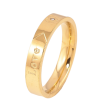 Кольцо Xuping TTM Stainless Steel цвет 14К "Узор Love", шир. 4мм фото №2