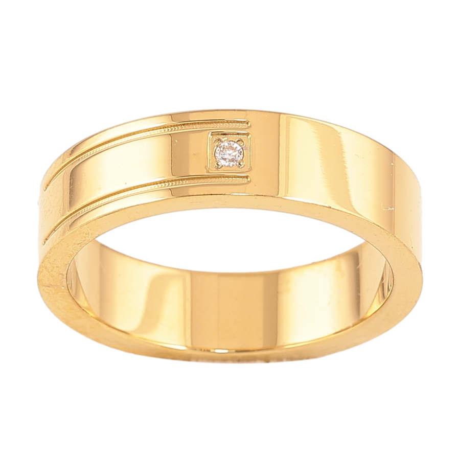 Кольцо Xuping TTM Stainless Steel цвет 14К "Узор с кристаллом", шир. 5мм фото №1 Кольцо Xuping TTM Stainless Steel цвет 14К "Узор с кристаллом", шир. 5мм фото №1