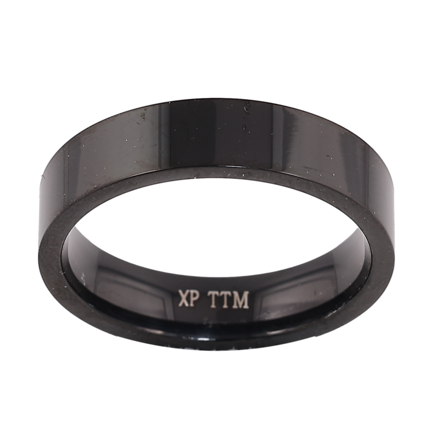 Каблучка Xuping TTM Stainless Steel колір black класика шир. 5мм фото №1 Каблучка Xuping TTM Stainless Steel колір black класика шир. 5мм фото №1