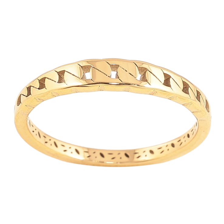 Кольцо Xuping TTM Stainless Steel цвет 14К "Узор цепочка" фото №19