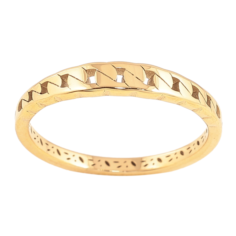 Кольцо Xuping TTM Stainless Steel цвет 14К "Узор цепочка" фото №1 Кольцо Xuping TTM Stainless Steel цвет 14К "Узор цепочка" фото №1