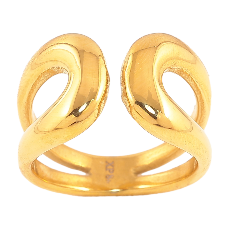 Кольцо Xuping TTM Stainless Steel цвет 14К "Декоративный узор" фото №1 Кольцо Xuping TTM Stainless Steel цвет 14К "Декоративный узор" фото №1