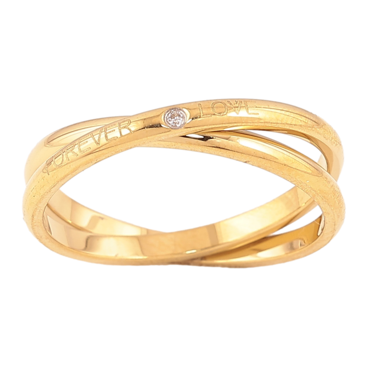 Кольцо Xuping TTM Stainless Steel цвет 14К "Forever Love" фото №6 Кольцо Xuping TTM Stainless Steel цвет 14К "Forever Love" фото №6