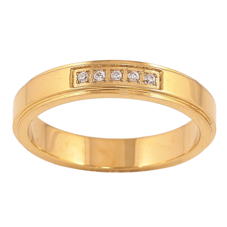 Кольцо Xuping TTM Stainless Steel цвет 14К "Узор с кристаллами" шир. 4мм фото №1 Кольцо Xuping TTM Stainless Steel цвет 14К "Узор с кристаллами" шир. 4мм фото №1