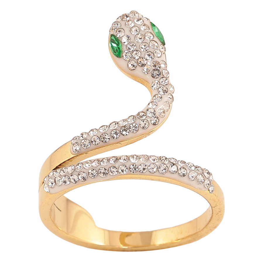 Кольцо Xuping TTM Stainless Steel цвет 14К "Змея" фото №1 Кольцо Xuping TTM Stainless Steel цвет 14К "Змея" фото №1