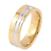 Кольцо Xuping TTM Stainless Steel цвет 14К+Родий "Узор с кристальной вставкой" шир. 6мм фото №2 Кольцо Xuping TTM Stainless Steel цвет 14К+Родий "Узор с кристальной вставкой" шир. 6мм фото №2
