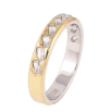 Кольцо Xuping TTM Stainless Steel цвет 14К+Родий "Дорожка кристаллов" шир. 4мм фото №2 Кольцо Xuping TTM Stainless Steel цвет 14К+Родий "Дорожка кристаллов" шир. 4мм фото №2