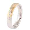 Кольцо Xuping TTM Stainless Steel цвет 14К+Родий "Узор с кристаллами" шир. 4мм фото №2 Кольцо Xuping TTM Stainless Steel цвет 14К+Родий "Узор с кристаллами" шир. 4мм фото №2