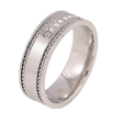 Каблучка Xuping TTM Stainless Steel колір Родій "Візерунок з кристалами" шир. 6.5мм фото №2 Каблучка Xuping TTM Stainless Steel колір Родій "Візерунок з кристалами" шир. 6.5мм фото №2