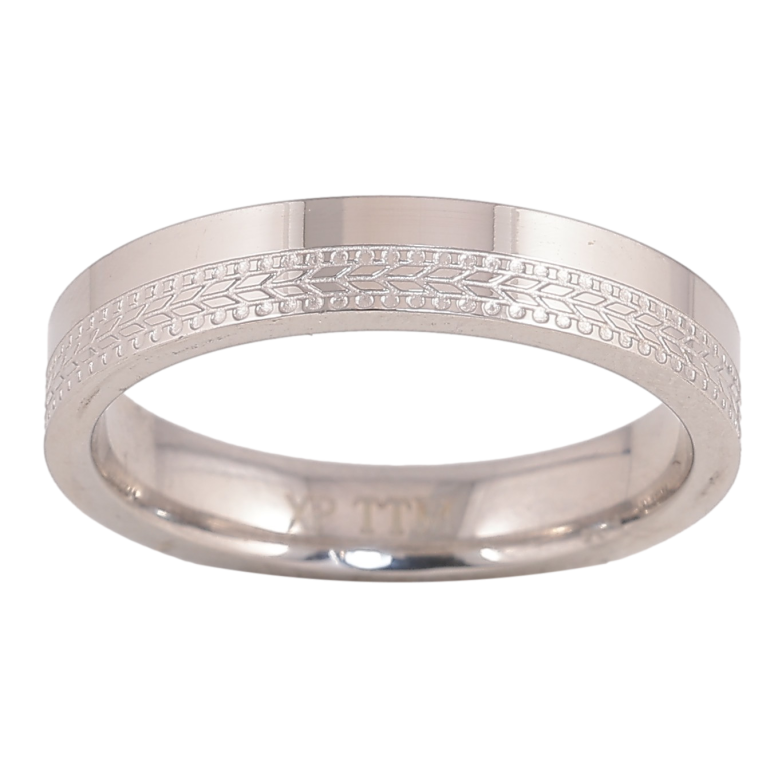 Кольцо Xuping TTM Stainless Steel цвет Родий "Декоративный узор" шир. 4мм фото №1 Кольцо Xuping TTM Stainless Steel цвет Родий "Декоративный узор" шир. 4мм фото №1