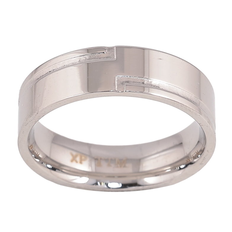 Каблучка Xuping TTM Stainless Steel колір Родій "Декоративний візерунок" шир. 6мм фото №2 Каблучка Xuping TTM Stainless Steel колір Родій "Декоративний візерунок" шир. 6мм фото №2