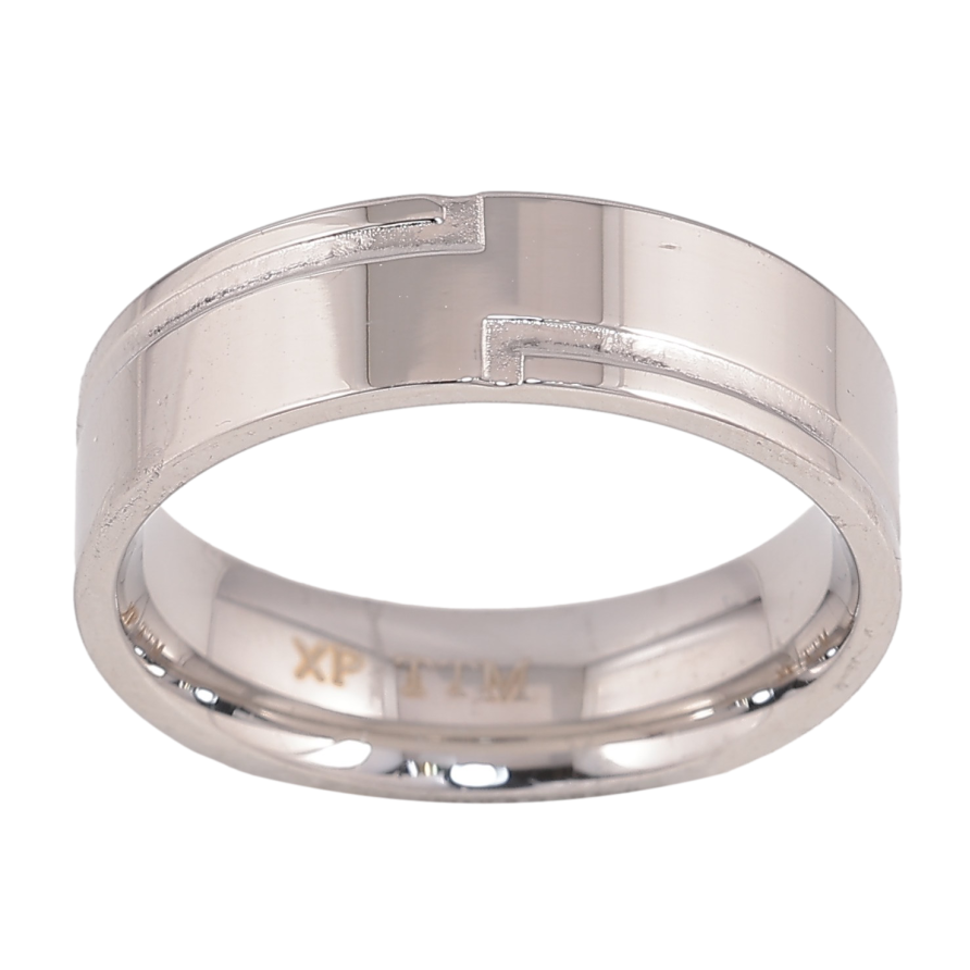 Каблучка Xuping TTM Stainless Steel колір Родій "Декоративний візерунок" шир. 6мм фото №1 Каблучка Xuping TTM Stainless Steel колір Родій "Декоративний візерунок" шир. 6мм фото №1