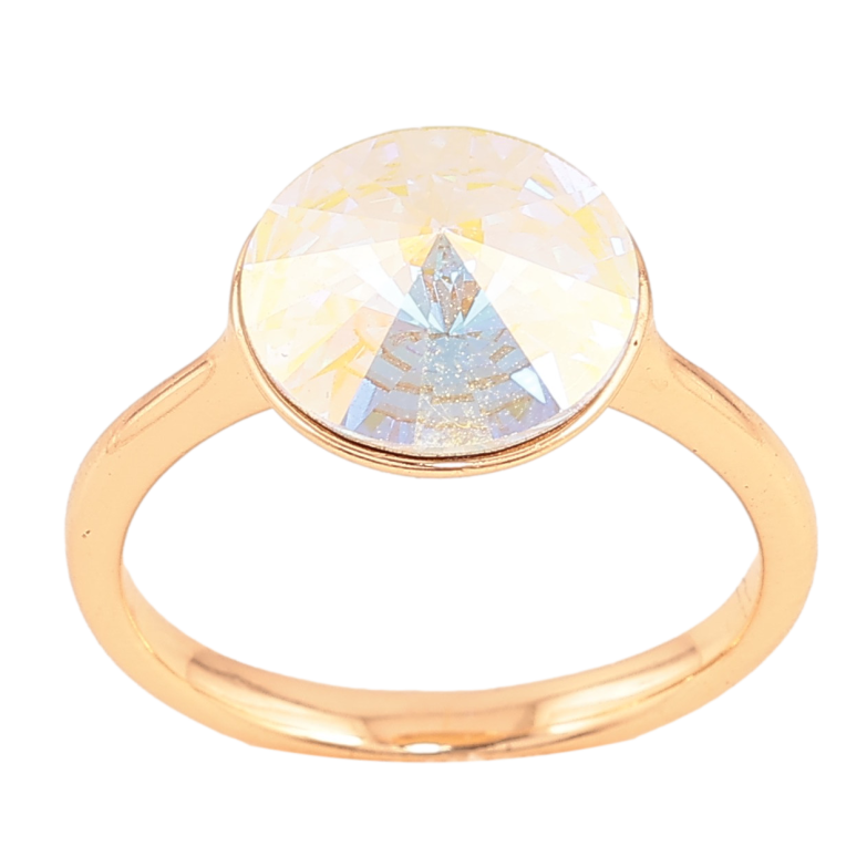 Каблучка Xuping колір Позолота 18K з кр-ми Swarovski "Кристал AВ" ø 11мм фото №1