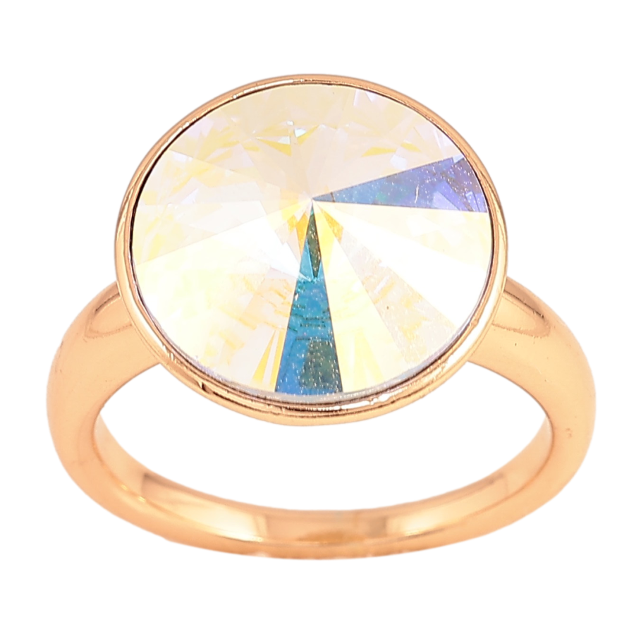 Кольцо Xuping цвет Позолота 18K с кр-ми Swarovski "Кристалл АВ" ø 15мм фото №1 Кольцо Xuping цвет Позолота 18K с кр-ми Swarovski "Кристалл АВ" ø 15мм фото №1