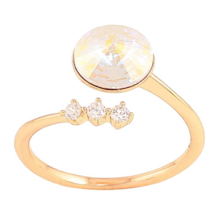 Каблучка Xuping колір Позолота 18K з кр-ми Swarovski "Кристал АВ" фото №5