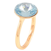 Кольцо Xuping цвет Позолота 18K с кр-ми Swarovski "Кристалл Aquamarine" ø 11мм фото №3