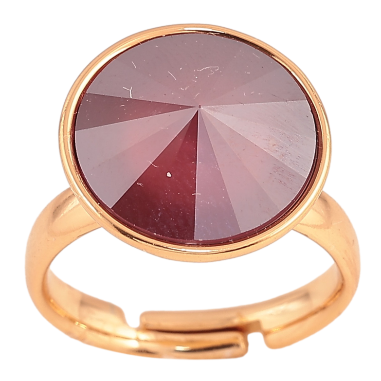 Каблучка Xuping колір Позолота 18K з кр-ми Swarovski "Кристал Burgundy" ø 16мм фото №1 Каблучка Xuping колір Позолота 18K з кр-ми Swarovski "Кристал Burgundy" ø 16мм фото №1