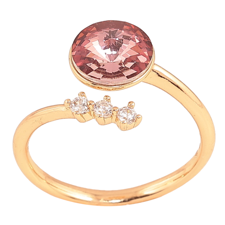 Каблучка Xuping колір Позолота 18K з кр-ми Swarovski "Кристал Amethyst" фото №3