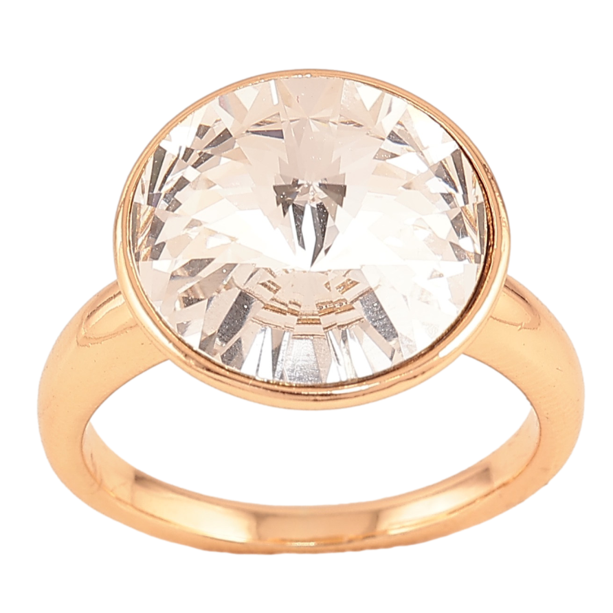 Кольцо Xuping цвет Позолота 18K с кр-ми Swarovski "Кристалл Clear" ø 15мм фото №1