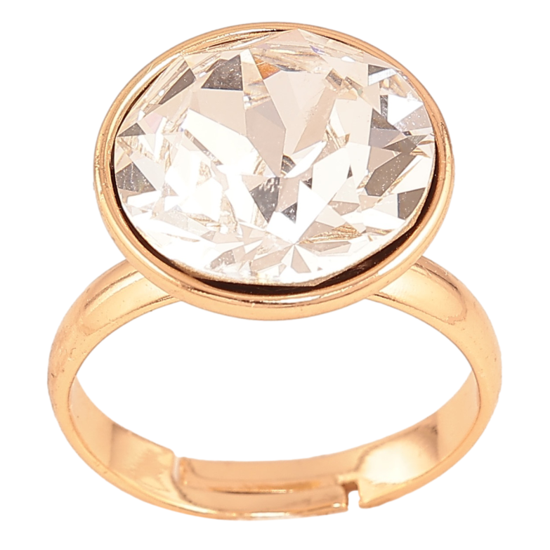 Кольцо Xuping цвет Позолота 18K с кр-ми Swarovski "Кристалл Clear ø 15мм фото №1