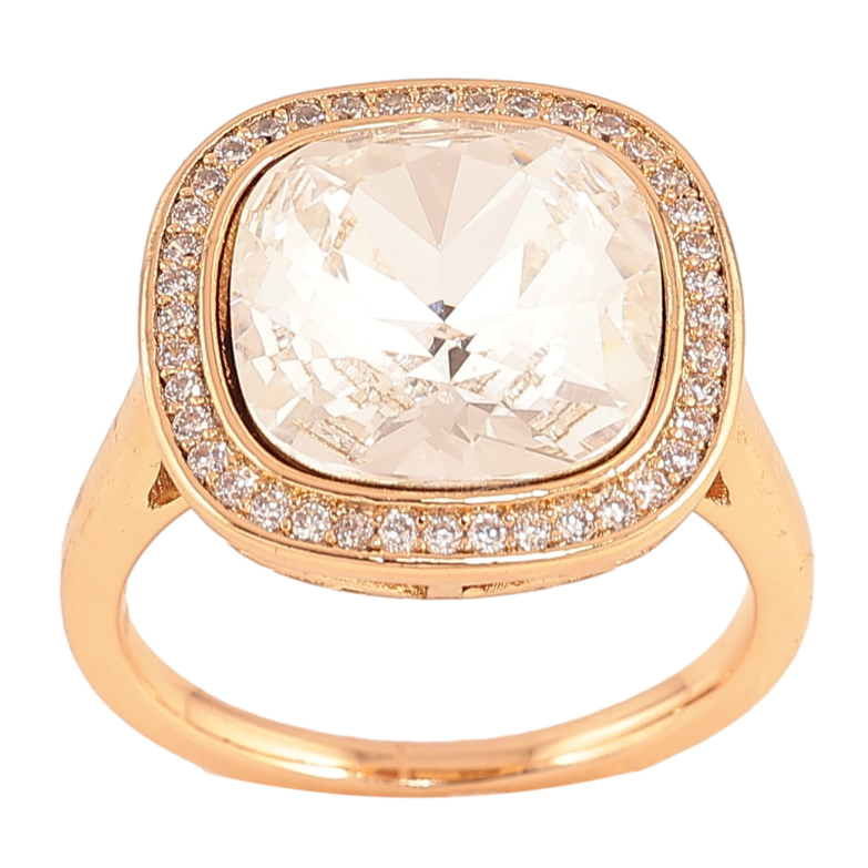 Каблучка Xuping колір Позолота 18K з кр-ми Swarovski "Кристал Clear" 17х17мм фото №1 Каблучка Xuping колір Позолота 18K з кр-ми Swarovski "Кристал Clear" 17х17мм фото №1