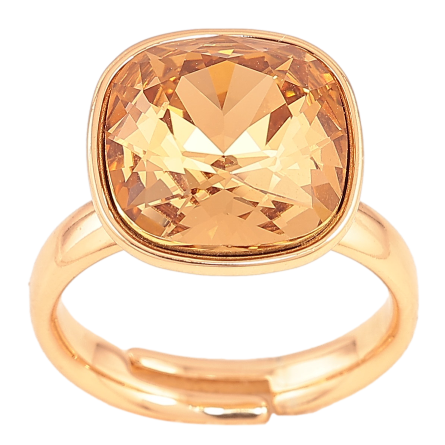 Кольцо Xuping цвет 18K с кр-ми Swarovski Кристалл Copper 14х14мм фото №1