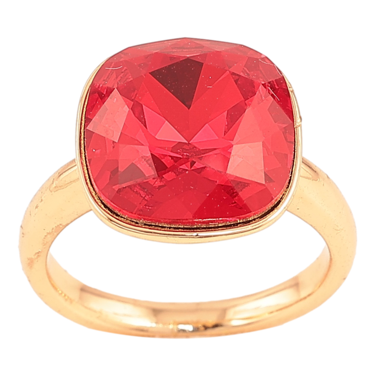 Кольцо Xuping цвет Позолота 18K с кр-ми Swarovski "Кристалл Siam" 13х13мм фото №4 Кольцо Xuping цвет Позолота 18K с кр-ми Swarovski "Кристалл Siam" 13х13мм фото №4