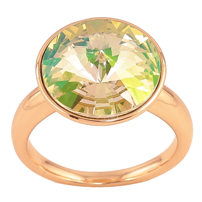 Каблучка Xuping колір Позолота 18K з кр-ми Swarovski "Кристал Vitrail Light" ø 15мм фото №2 Каблучка Xuping колір Позолота 18K з кр-ми Swarovski "Кристал Vitrail Light" ø 15мм фото №2