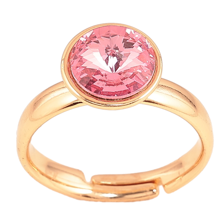Кольцо Xuping цвет Позолота 18K с кр-ми Swarovski "Кристалл Rose" ø 10мм фото №1