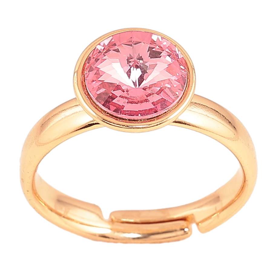 Кольцо Xuping цвет Позолота 18K с кр-ми Swarovski "Кристалл Rose" ø 10мм фото №1