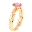 Кольцо Xuping цвет Позолота 18K с кр-ми Swarovski "Кристалл Rose" ø 7мм фото №2