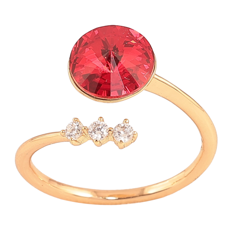 Каблучка Xuping колір Позолота 18K з кр-ми Swarovski "Кристал Siam" фото №2