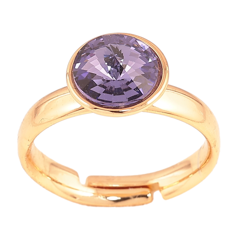 Кольцо Xuping цвет Позолота 18K с кр-ми Swarovski "Кристалл Tanzanite" ø 10мм фото №1