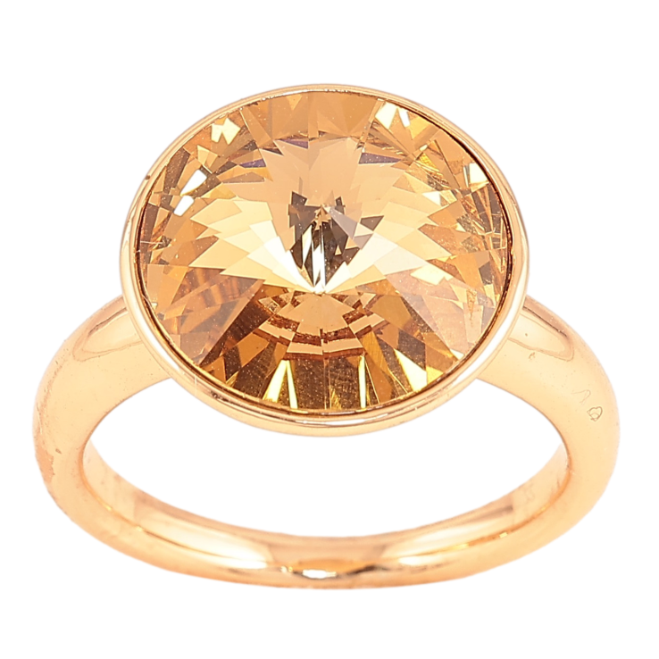 Кольцо Xuping цвет Позолота 18K с кр-ми Swarovski "Кристалл Topaz" ø 15мм фото №8
